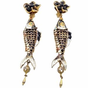 Runway VINTAGE handmade long  vintage earrings